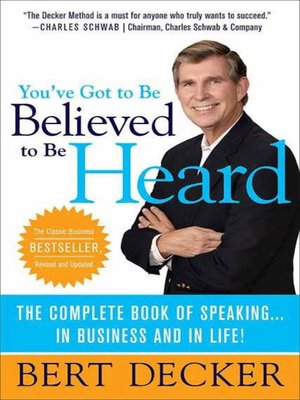 cover image of You've Got to Be Believed to Be Heard
